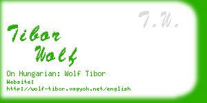 tibor wolf business card